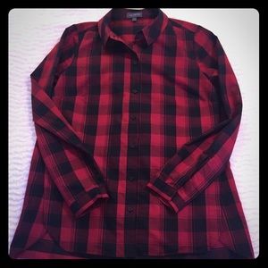 Limited black and red check blouse size small